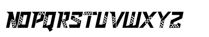 Dragstar Alternate Slant Font UPPERCASE