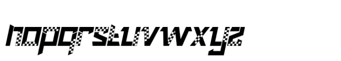 Dragstar Alternate Slant Font LOWERCASE