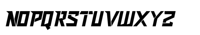Dragstar Regular Slant Font UPPERCASE