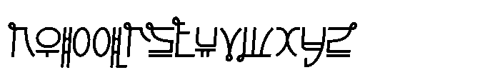 Drama Lines Slant Font LOWERCASE