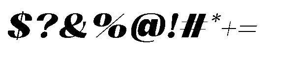 Dramonoir Black Oblique Font OTHER CHARS
