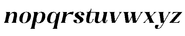 Dramonoir Bold Oblique Font LOWERCASE