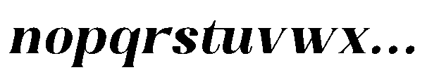Dramonoir Extra Bold Oblique Font LOWERCASE