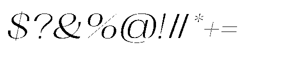 Dramonoir Extra Light Oblique Font OTHER CHARS