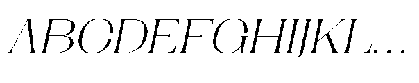 Dramonoir Extra Light Oblique Font UPPERCASE