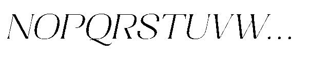 Dramonoir Extra Light Oblique Font UPPERCASE