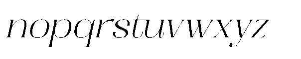 Dramonoir Extra Light Oblique Font LOWERCASE