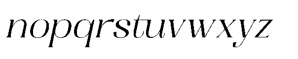 Dramonoir Light Oblique Font LOWERCASE