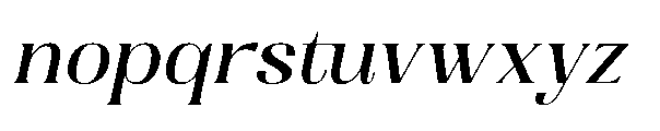 Dramonoir Medium Oblique Font LOWERCASE