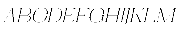 Dramonoir Thin Oblique Font UPPERCASE