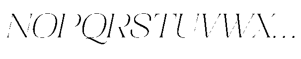 Dramonoir Thin Oblique Font UPPERCASE