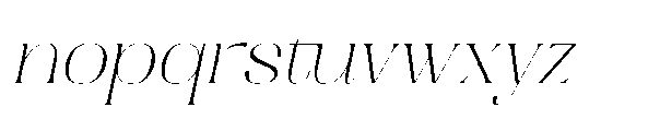 Dramonoir Thin Oblique Font LOWERCASE