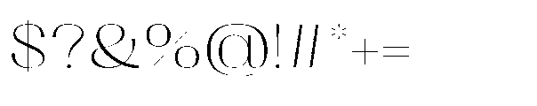 Dramonoir Thin Font OTHER CHARS