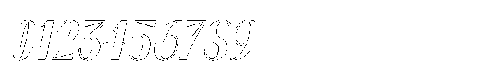 Dramora Italic Outline Font OTHER CHARS