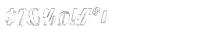 Dramora Italic Outline Font OTHER CHARS