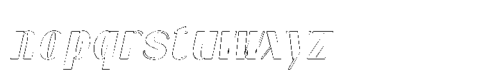 Dramora Italic Outline Font LOWERCASE