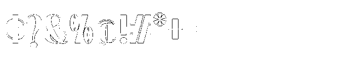 Dramora Outline Font OTHER CHARS