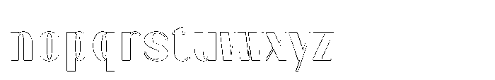 Dramora Outline Font LOWERCASE