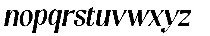 Dravica Slanted Font LOWERCASE