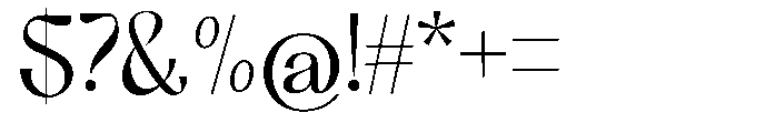Dravica Thin Font OTHER CHARS