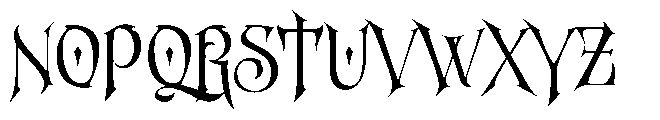 Dreadglyph Font UPPERCASE