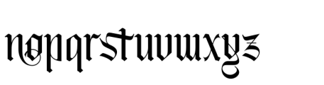 Dreadthorn Regular Font LOWERCASE