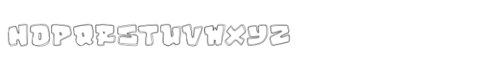 Dream Drop Outline Font LOWERCASE