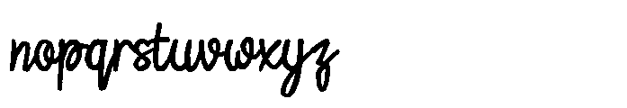 Dreamy Stroke Font LOWERCASE