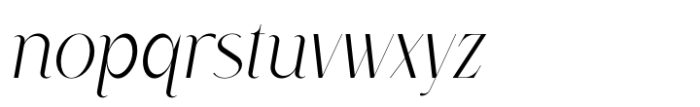 Dree Display Italic Font LOWERCASE