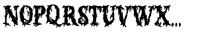 Dripfang Regular Font LOWERCASE