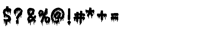 Dripping Blood Font OTHER CHARS
