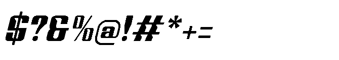 Drivery Enrich Italic Font OTHER CHARS