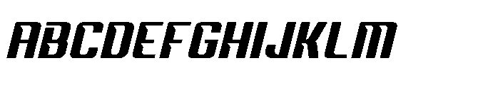 Drivery Enrich Italic Font UPPERCASE