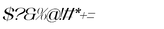 Drogel Italic Font OTHER CHARS