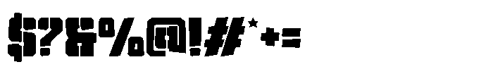 Drone Squad Three Font OTHER CHARS