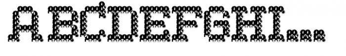 Drunken Pixel CBC Slab Serif Font UPPERCASE