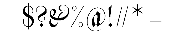 Drama Fraktur Font OTHER CHARS