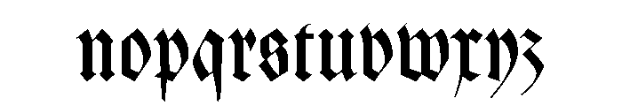 Drama Fraktur Font LOWERCASE