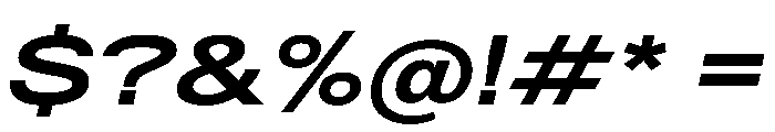 Drama GrotesqueOblique Font OTHER CHARS