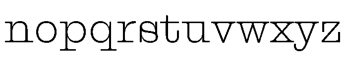 DroulersClarendonWEB Line Font LOWERCASE