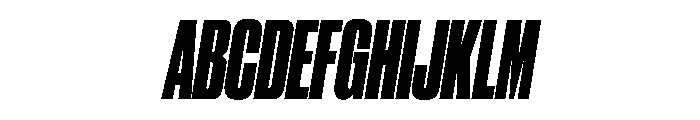 Druk Condensed Super Italic Font UPPERCASE