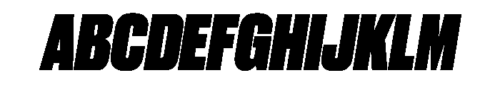 Druk Super Italic Font UPPERCASE