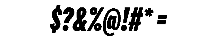 Draft Compressed Black Italic Font OTHER CHARS