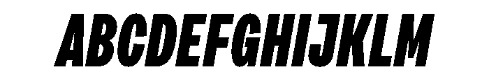 Draft Compressed Black Italic Font UPPERCASE