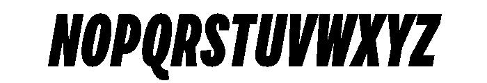 Draft Compressed Black Italic Font UPPERCASE