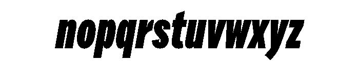 Draft Compressed Black Italic Font LOWERCASE