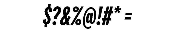 Draft Compressed Bold Italic Font OTHER CHARS