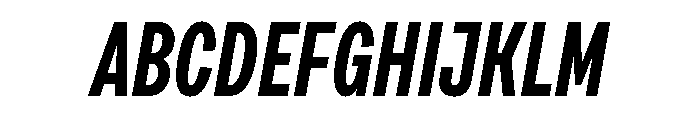 Draft Compressed Bold Italic Font UPPERCASE