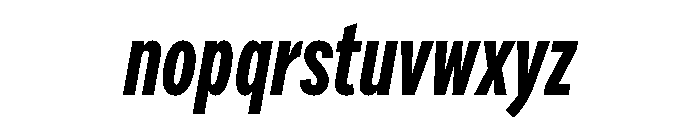 Draft Compressed Bold Italic Font LOWERCASE