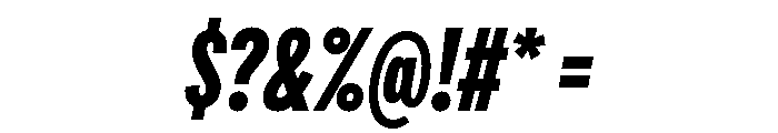 Draft Compressed Extra Bold Italic Font OTHER CHARS